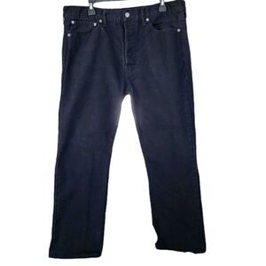 Levi's 562 Men's 36/27 Button Fly Black‎ Denim Jeans Straight